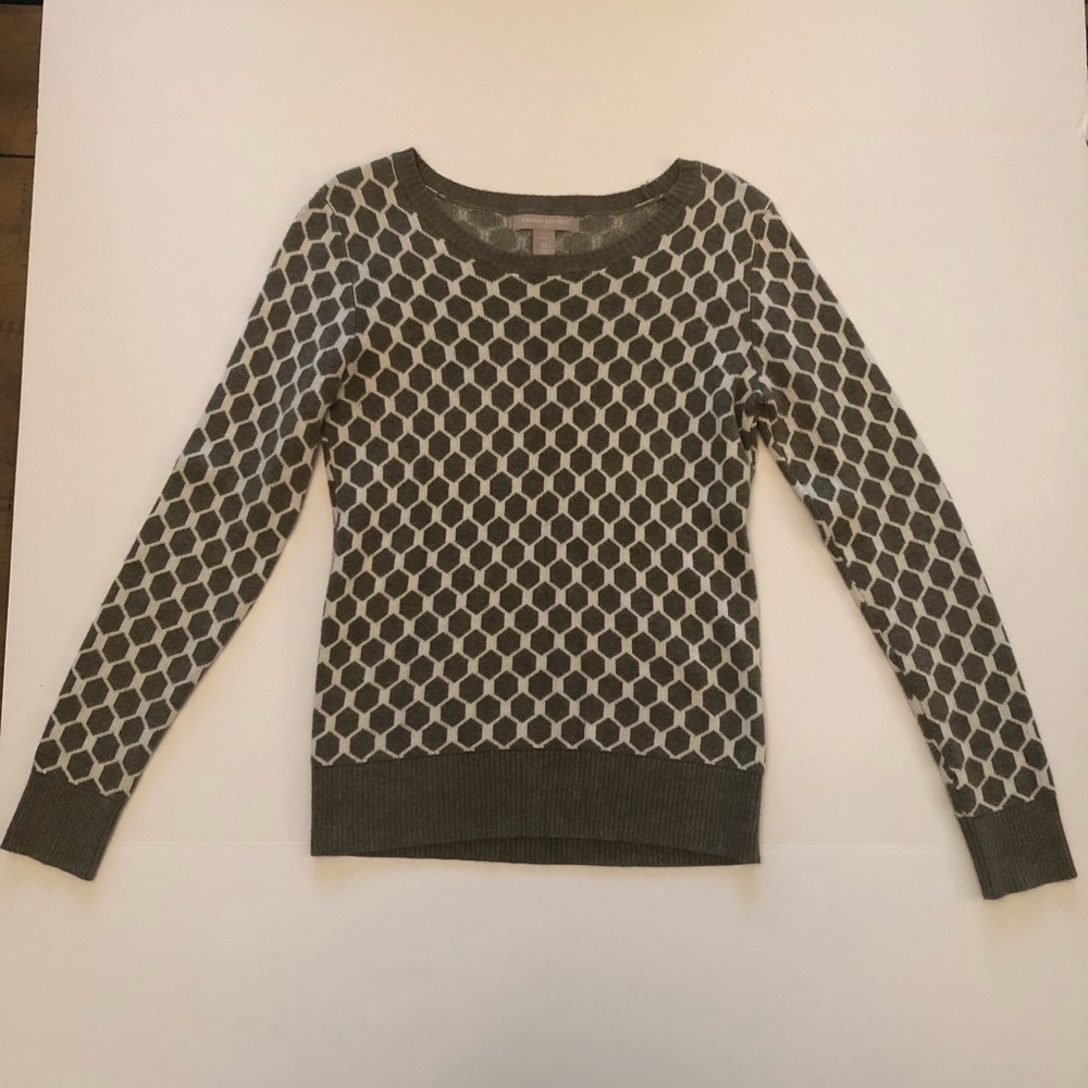 Banana Republic brown/white honeycomb sweater